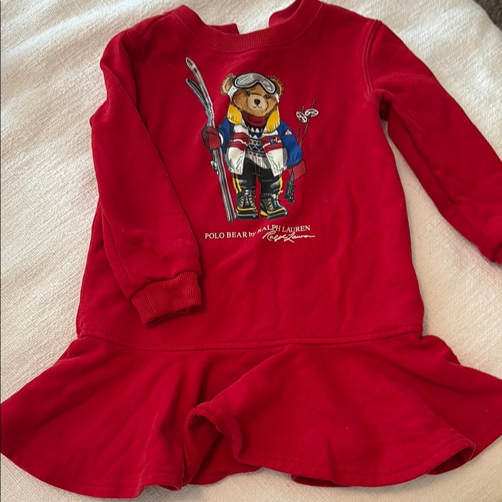 Ralph Lauren Red Polo Bear Ski Dress